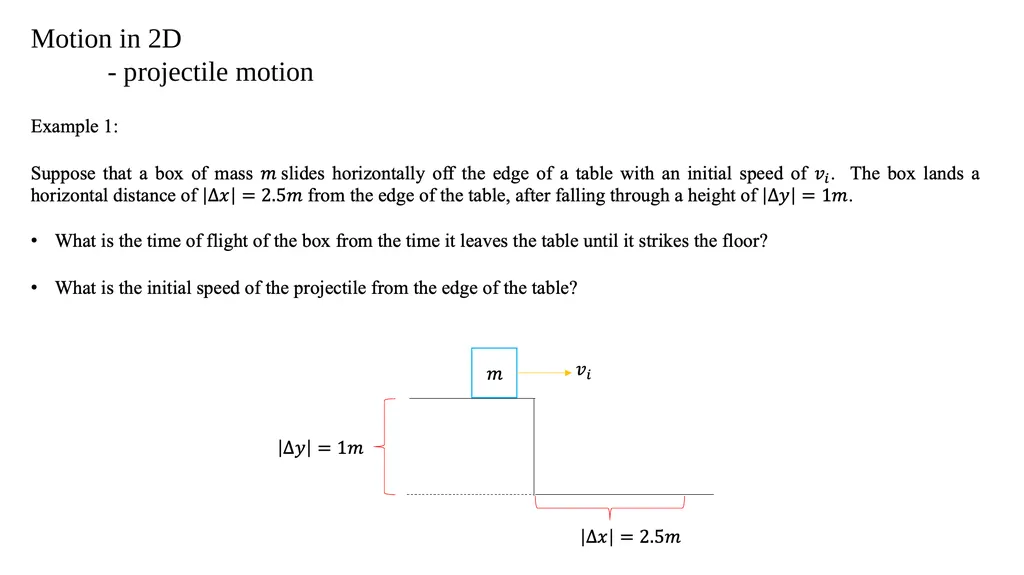 Motion in 2D - projectile motion Motion in 2D - - slide 1 of 28