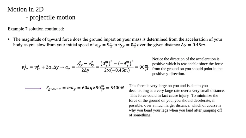 Motion in 2D - projectile motion Motion in 2D - - slide 28 of 28