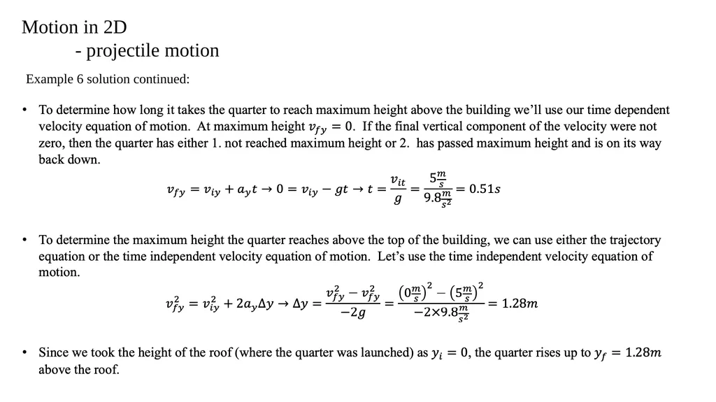Motion in 2D - projectile motion Motion in 2D - - slide 5 of 28