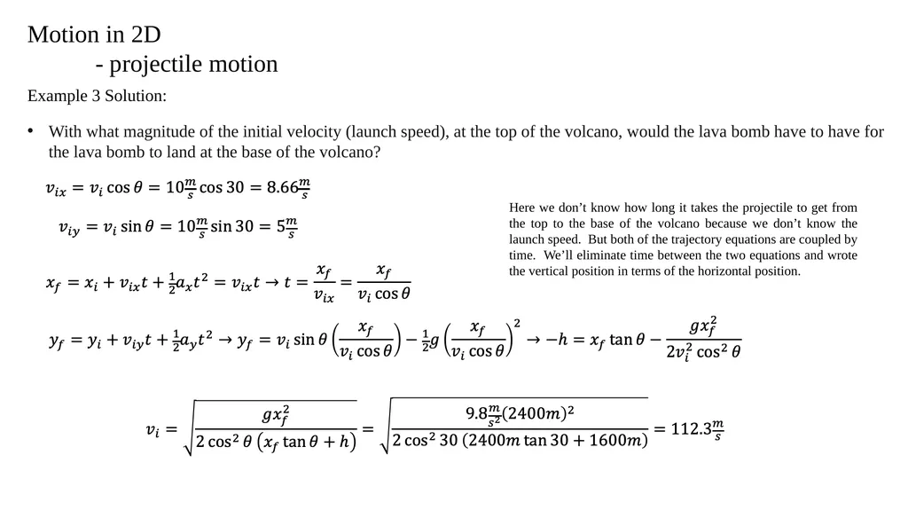 Motion in 2D - projectile motion Motion in 2D - - slide 8 of 28