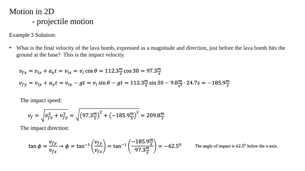Motion in 2D - projectile motion Motion in 2D - - slide 10 of 28