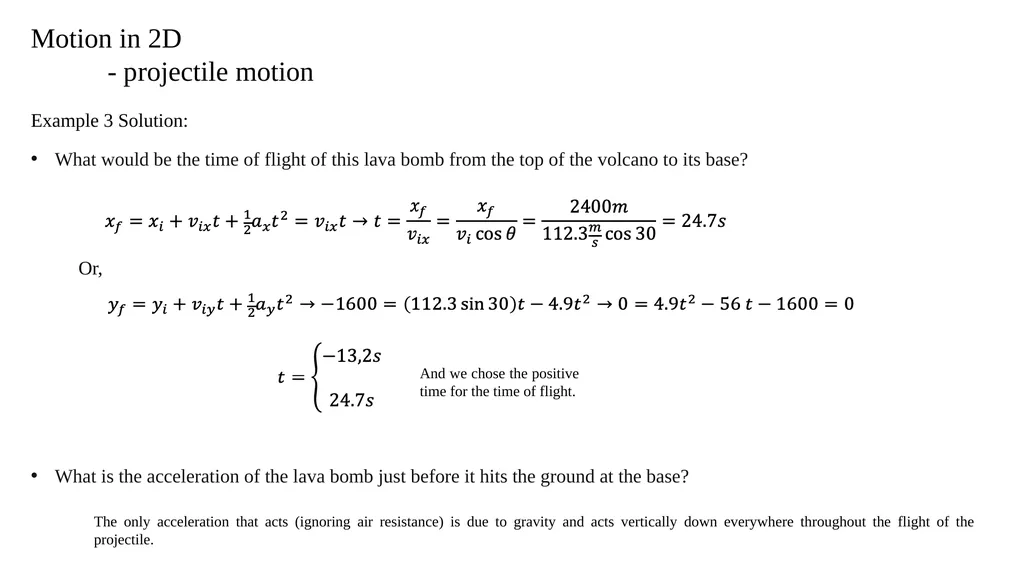 Motion in 2D - projectile motion Motion in 2D - - slide 9 of 28