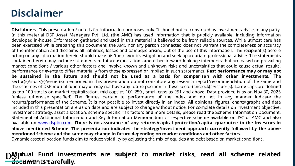 DSP Dynamic Asset Allocation Fund Defends Against - slide 18 of 19
