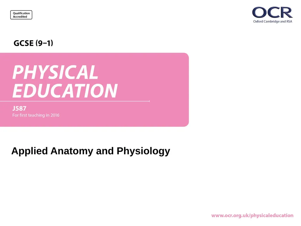 Applied Anatomy and Physiology Learning Outcomes - slide 1 of 33