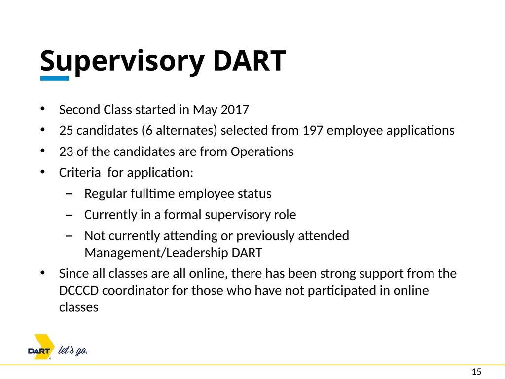 Succession DART and Supervisory DART Presented By - slide 15 of 16