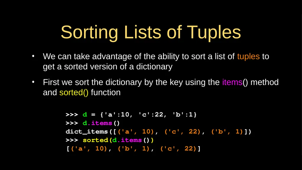 Tuples Chapter 10 Python for Everybody - slide 10 of 16