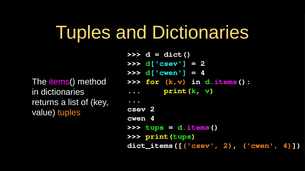 Tuples Chapter 10 Python for Everybody - slide 8 of 16