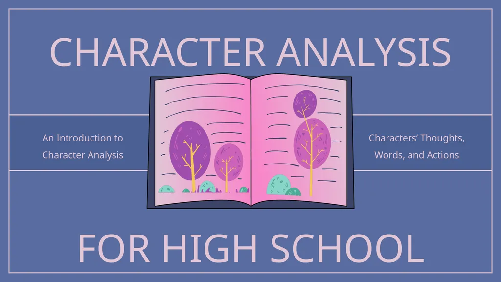 An Introduction to Character Analysis Characters’ - slide 1 of 16