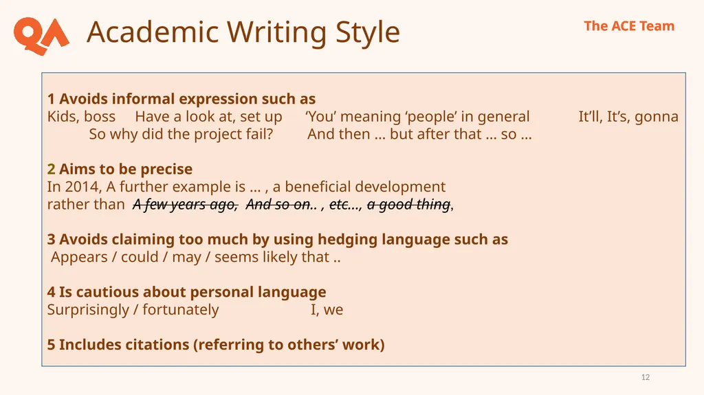 How to Write for Assignments and an Introduction - slide 12 of 29