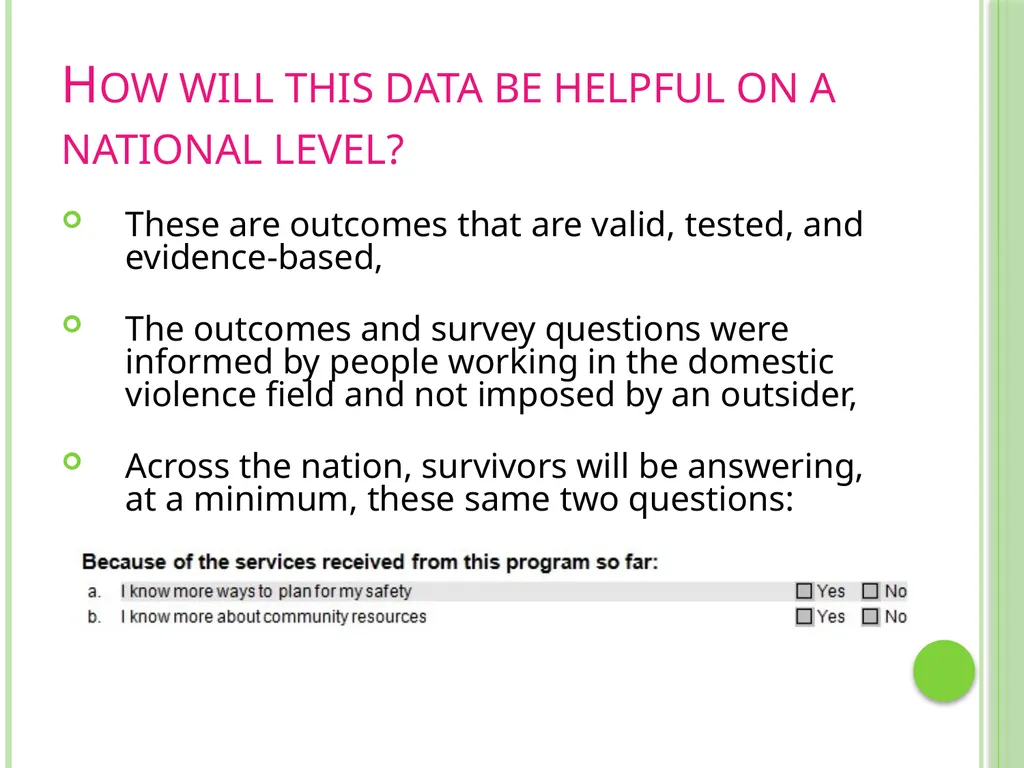 Documenting Our Work Surveys VAdata: Virginia’s - slide 13 of 24
