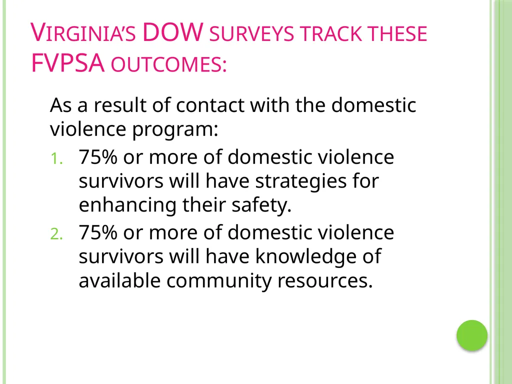 Documenting Our Work Surveys VAdata: Virginia’s - slide 5 of 24