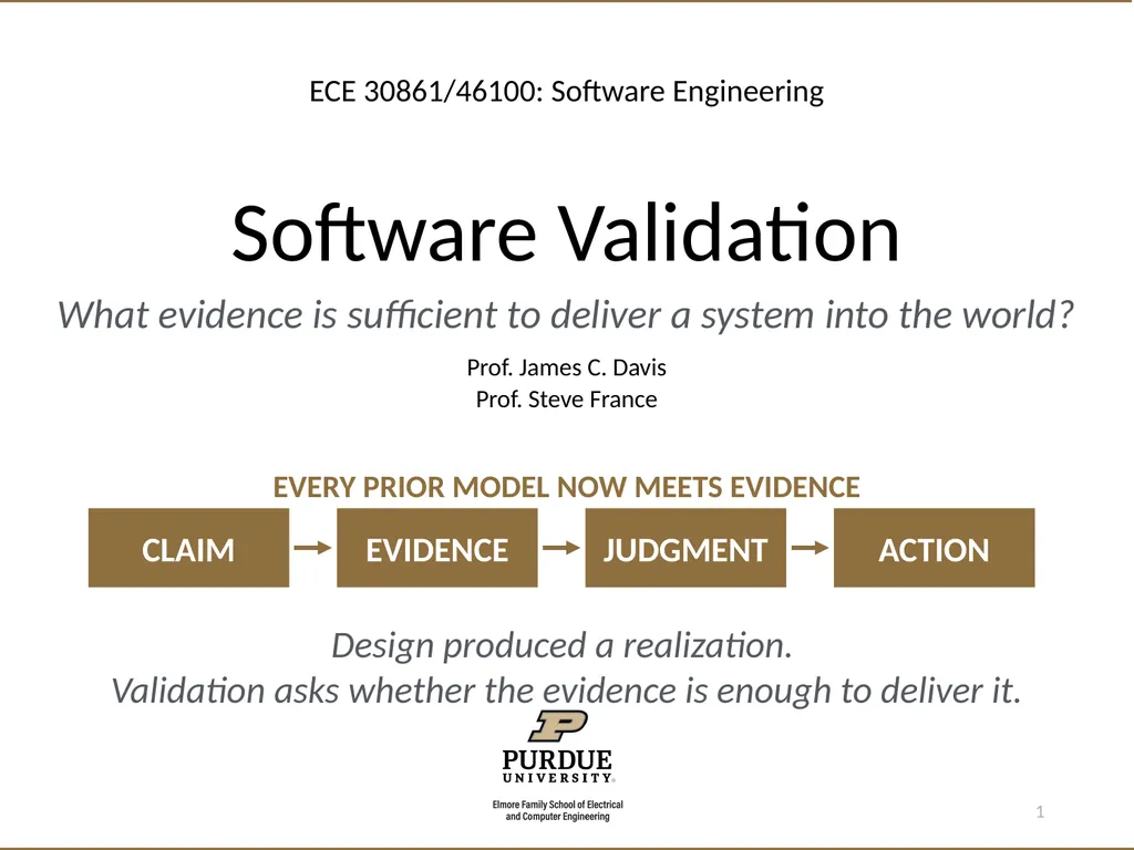 ECE 30861/46100: Software Engineering 1 Software - slide 1 of 32