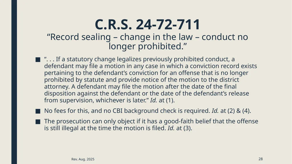 Sealing criminal records Presented by the 12th - slide 28 of 41