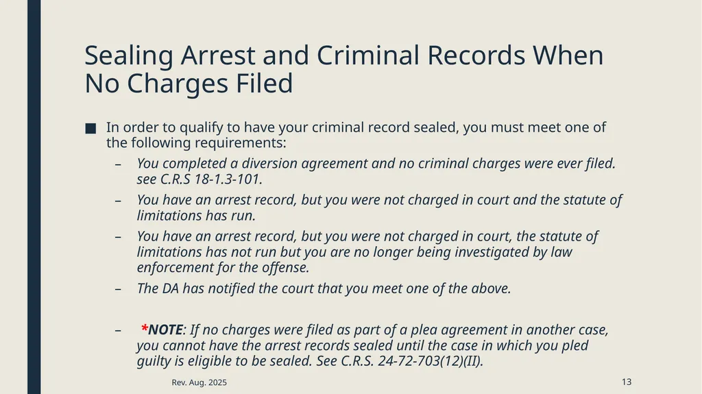 Sealing criminal records Presented by the 12th - slide 13 of 41