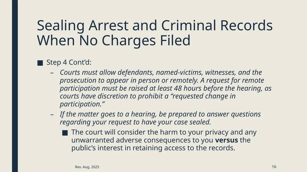 Sealing criminal records Presented by the 12th - slide 16 of 41