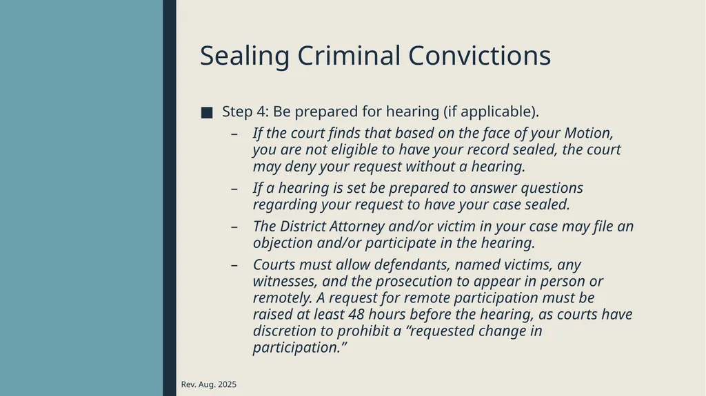Sealing criminal records Presented by the 12th - slide 31 of 41
