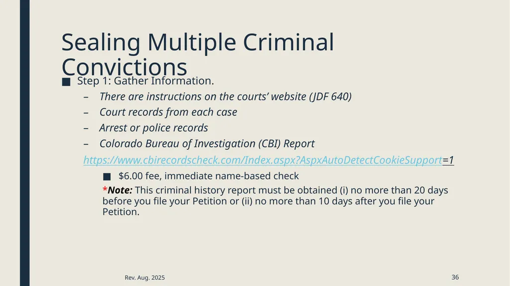 Sealing criminal records Presented by the 12th - slide 36 of 41