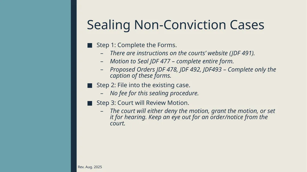 Sealing criminal records Presented by the 12th - slide 10 of 41
