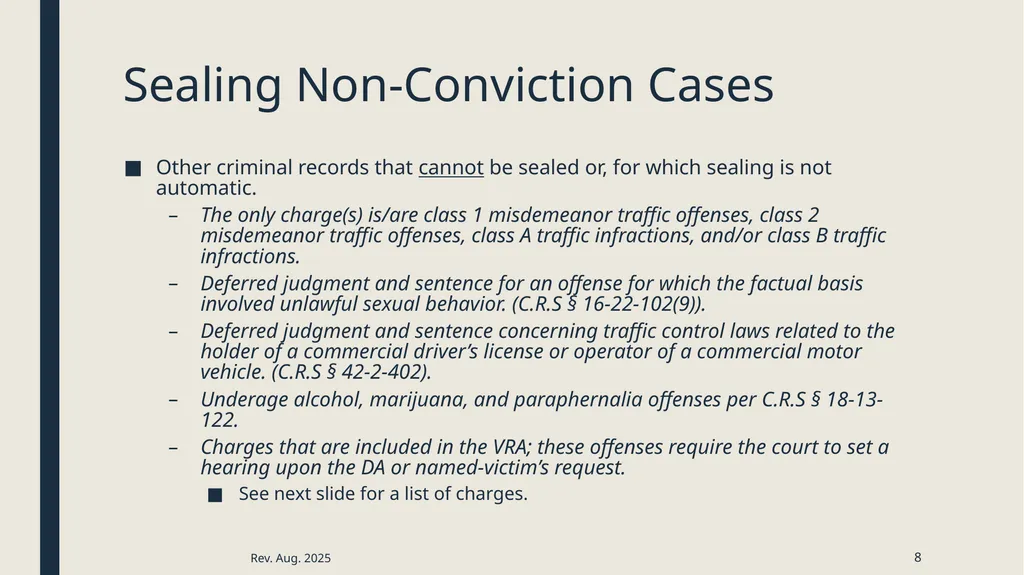 Sealing criminal records Presented by the 12th - slide 8 of 41