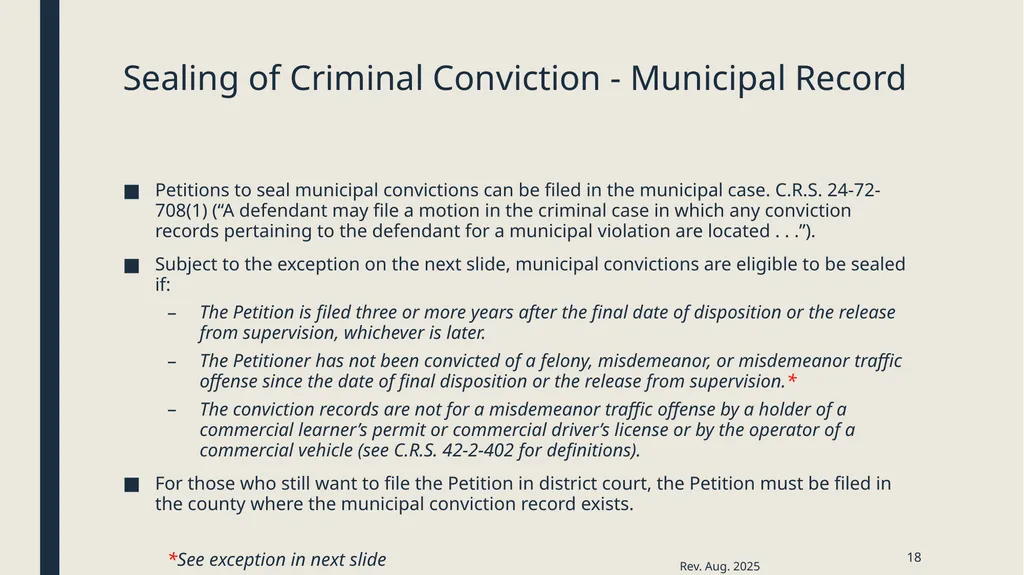 Sealing criminal records Presented by the 12th - slide 18 of 41