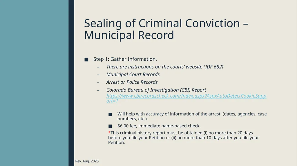 Sealing criminal records Presented by the 12th - slide 20 of 41