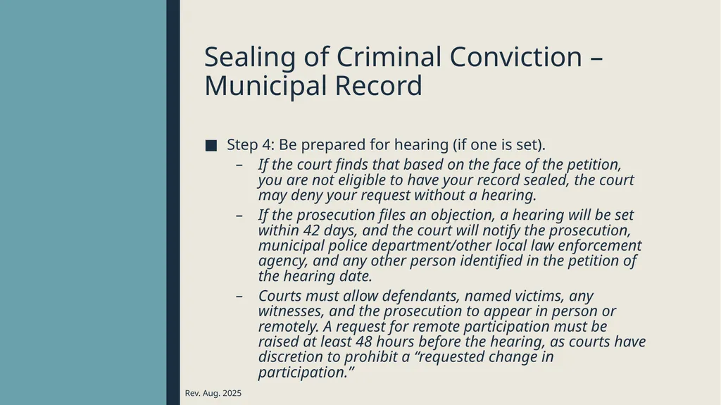Sealing criminal records Presented by the 12th - slide 22 of 41