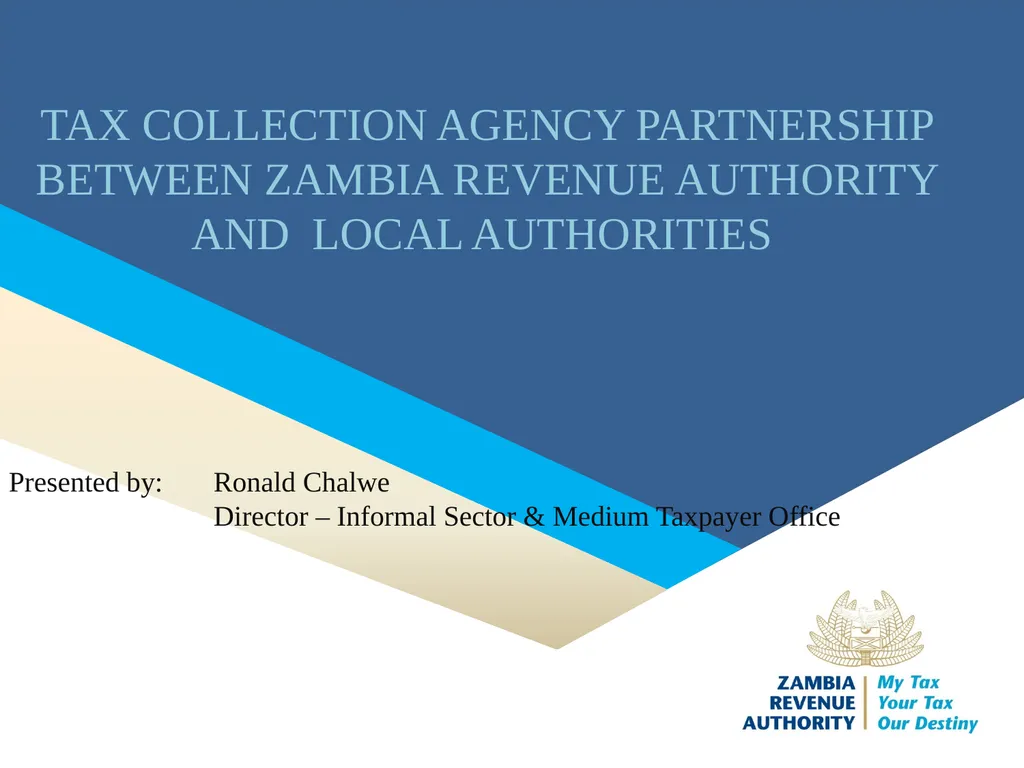 TAX COLLECTION AGENCY PARTNERSHIP BETWEEN ZAMBIA - slide 1 of 14