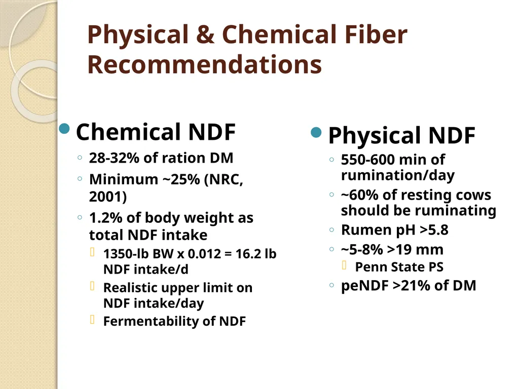 Dairy Cattle Nutrition – The Basics Dr. L. E. - slide 42 of 49
