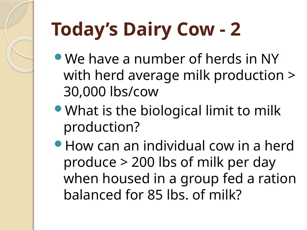 Dairy Cattle Nutrition – The Basics Dr. L. E. - slide 3 of 49