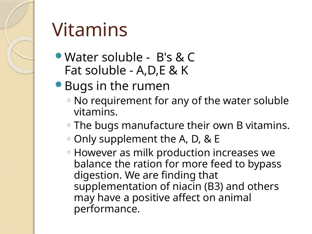 Dairy Cattle Nutrition – The Basics Dr. L. E. - slide 48 of 49