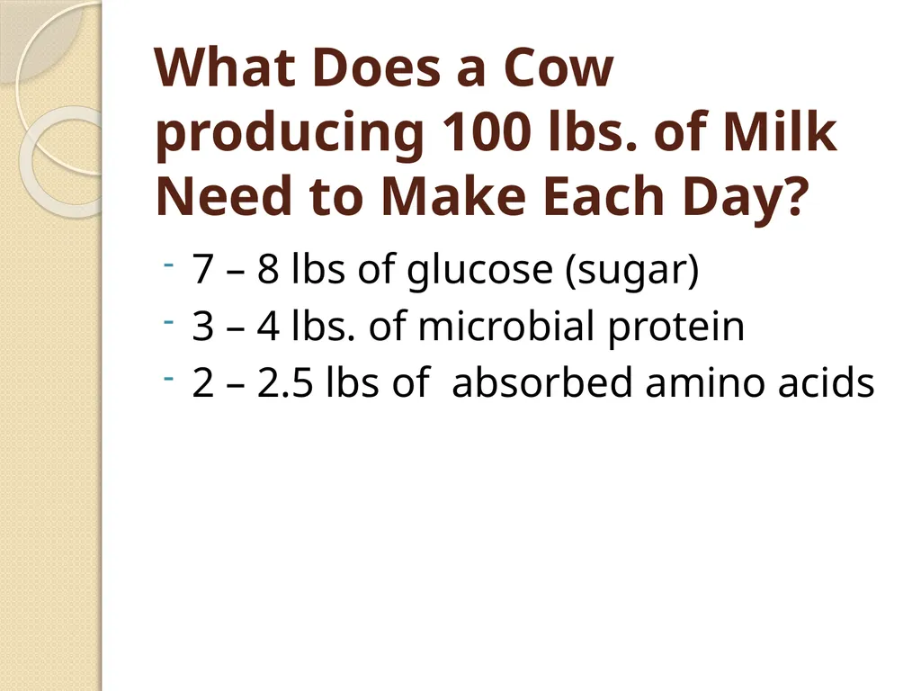 Dairy Cattle Nutrition – The Basics Dr. L. E. - slide 8 of 49