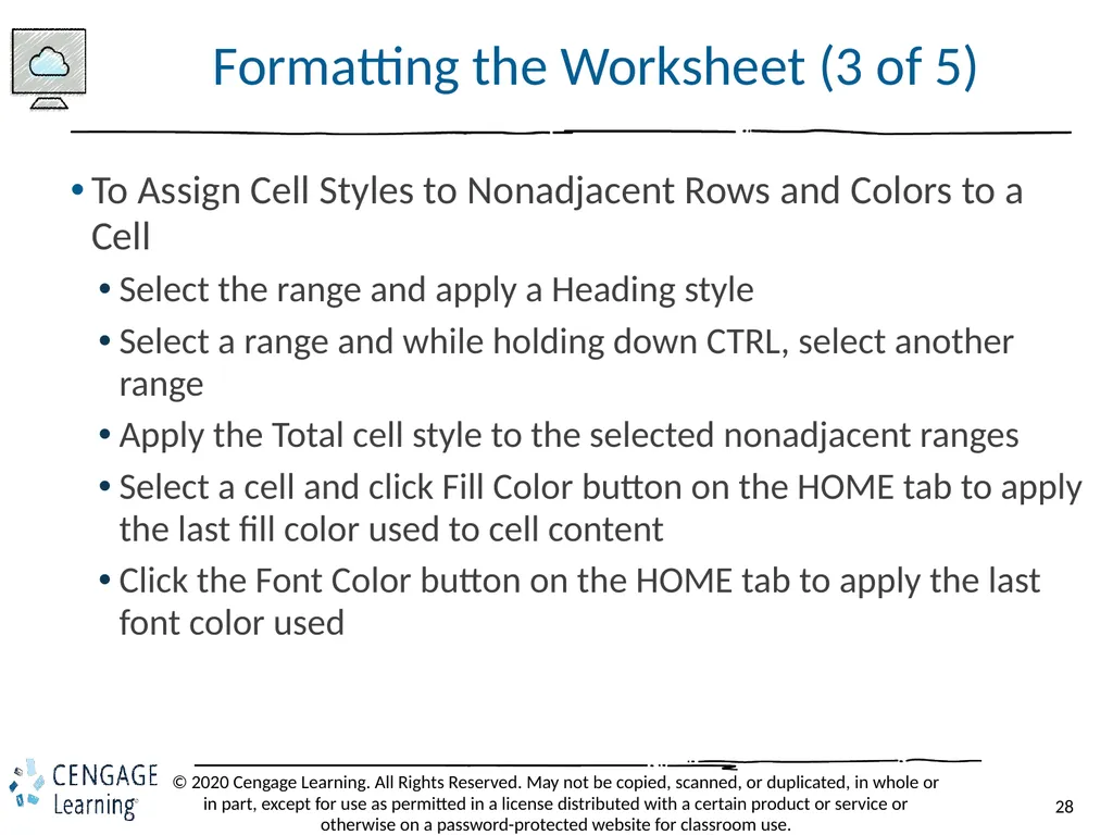 Shelly Cashman: Microsoft Excel 2019 Module 3: - slide 28 of 50