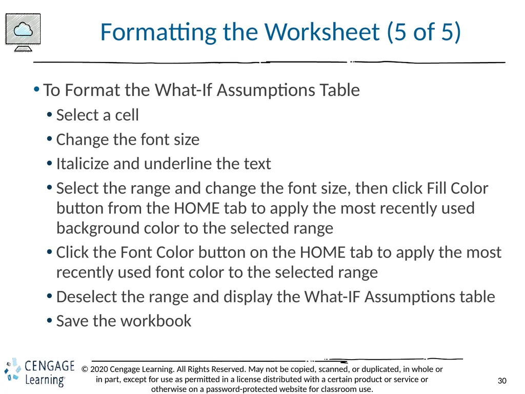 Shelly Cashman: Microsoft Excel 2019 Module 3: - slide 30 of 50