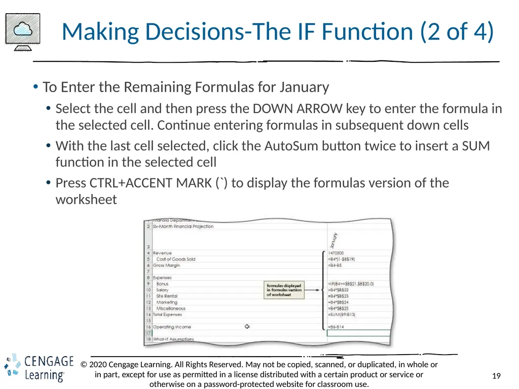Shelly Cashman: Microsoft Excel 2019 Module 3: - slide 19 of 50