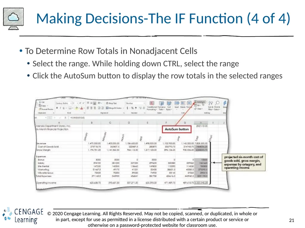 Shelly Cashman: Microsoft Excel 2019 Module 3: - slide 21 of 50