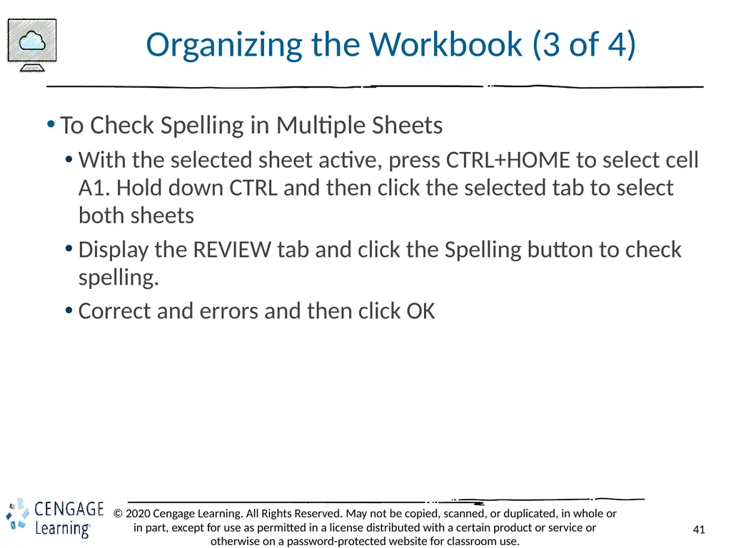 Shelly Cashman: Microsoft Excel 2019 Module 3: - slide 41 of 50