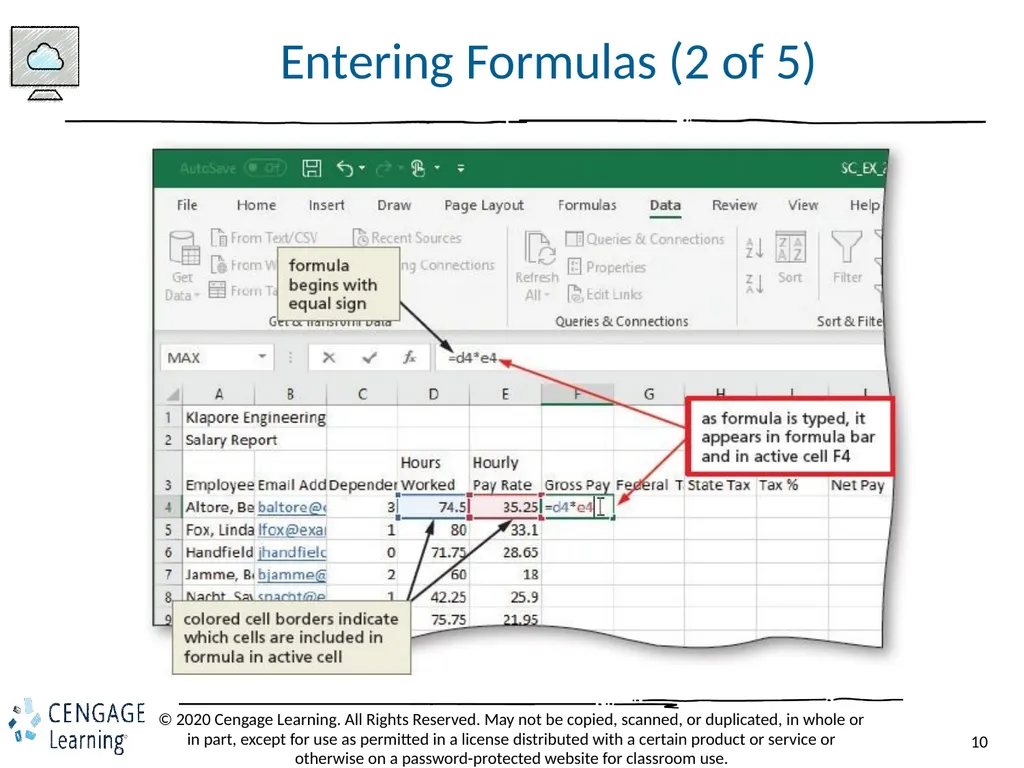 Shelly Cashman: Microsoft Excel 2019 Module 2: - slide 10 of 42