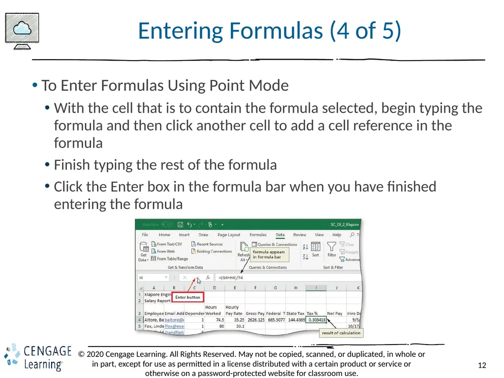 Shelly Cashman: Microsoft Excel 2019 Module 2: - slide 12 of 42