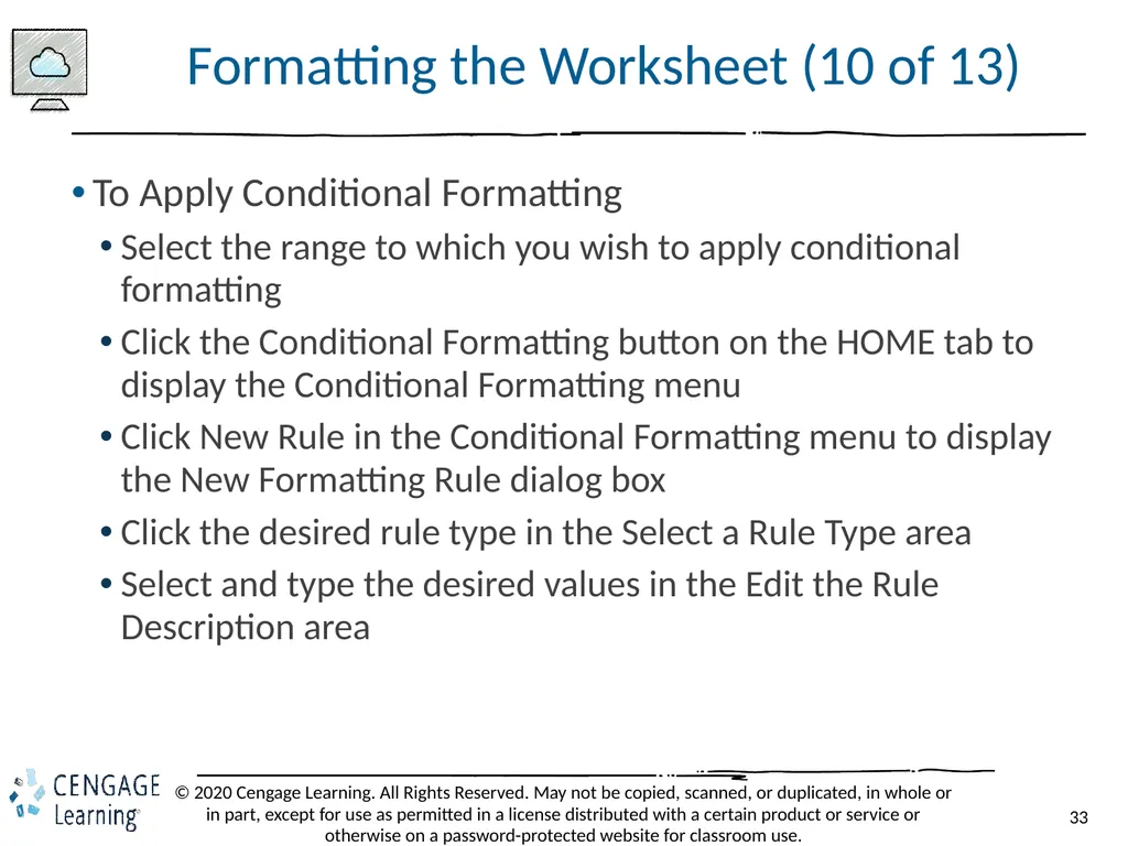 Shelly Cashman: Microsoft Excel 2019 Module 2: - slide 33 of 42