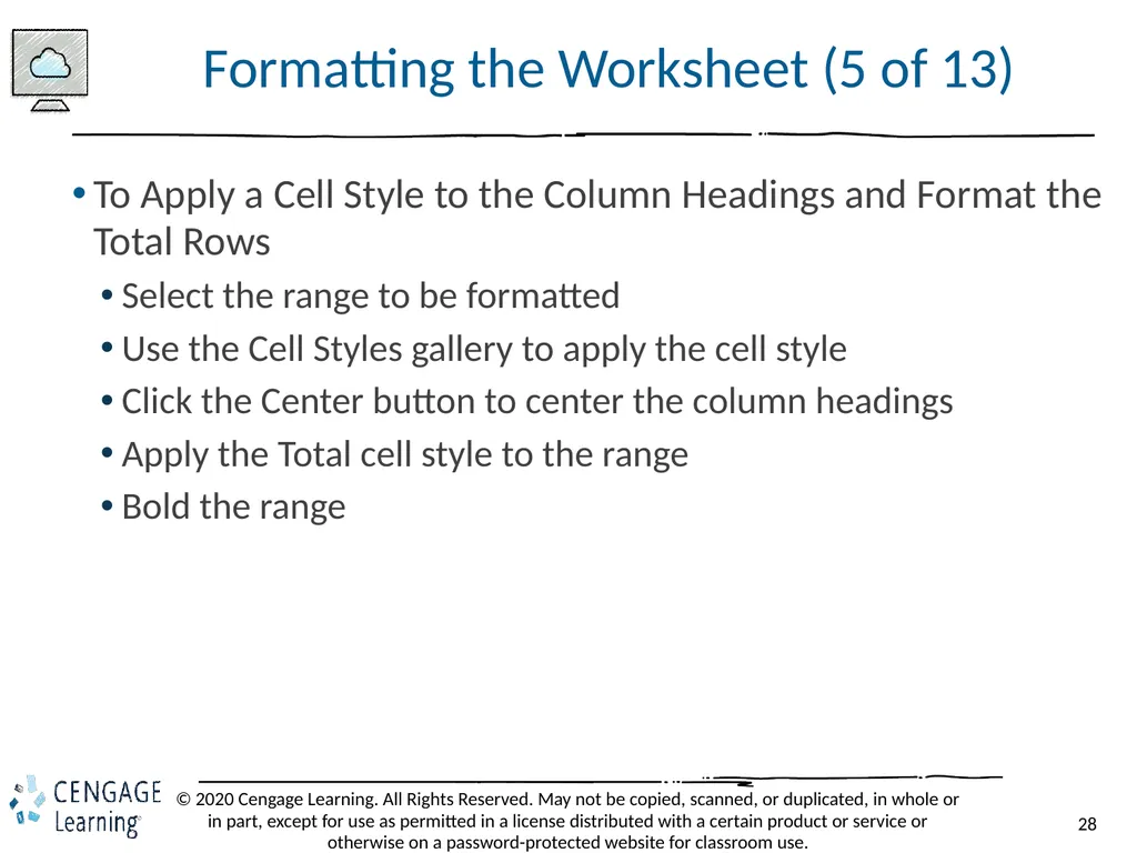 Shelly Cashman: Microsoft Excel 2019 Module 2: - slide 28 of 42