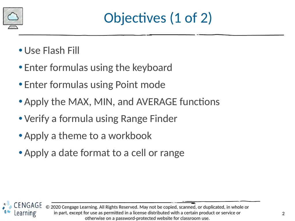 Shelly Cashman: Microsoft Excel 2019 Module 2: - slide 2 of 42