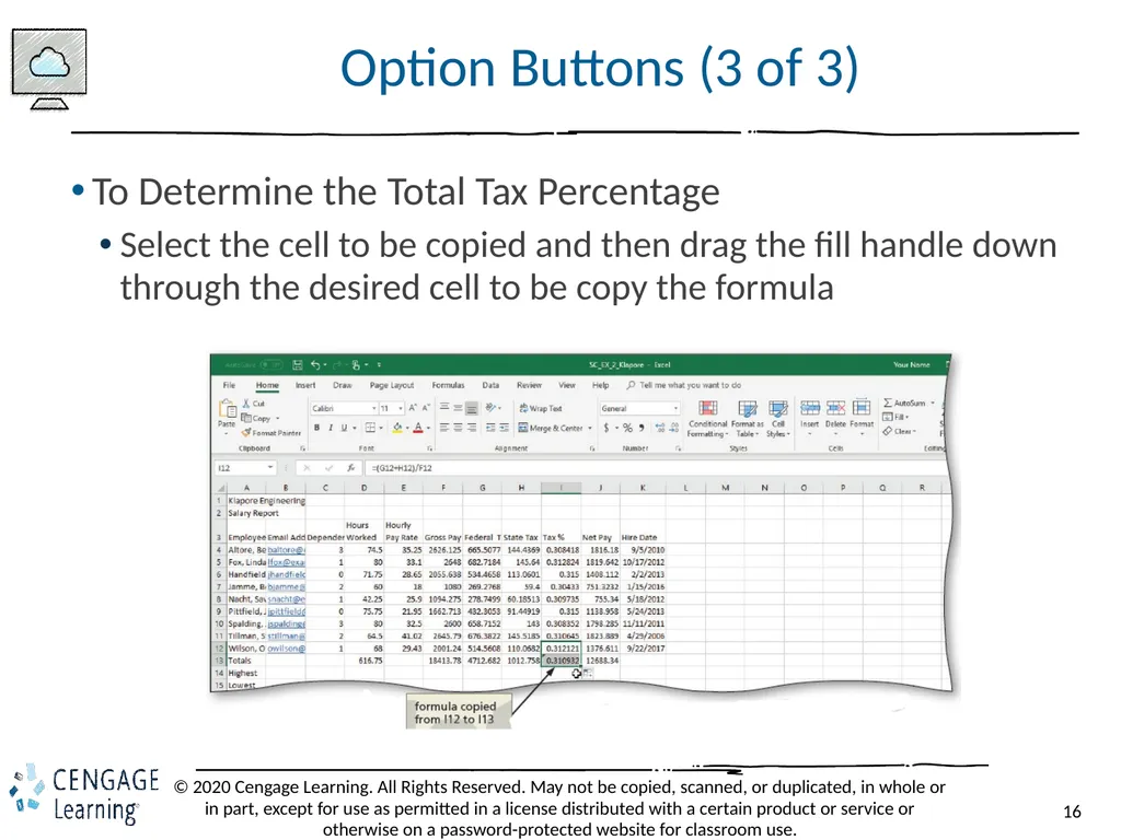 Shelly Cashman: Microsoft Excel 2019 Module 2: - slide 16 of 42