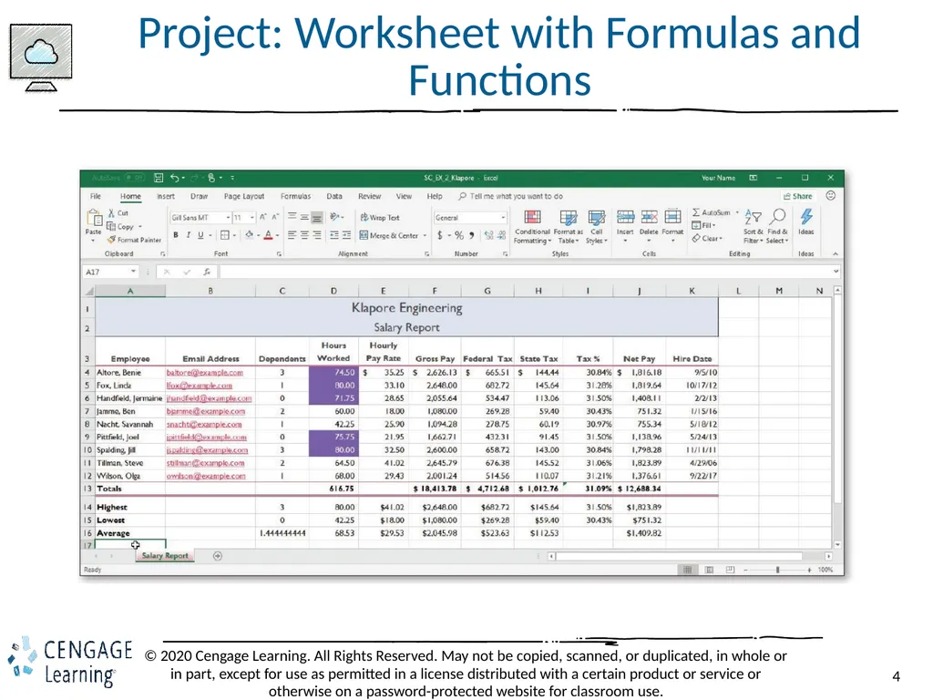Shelly Cashman: Microsoft Excel 2019 Module 2: - slide 4 of 42
