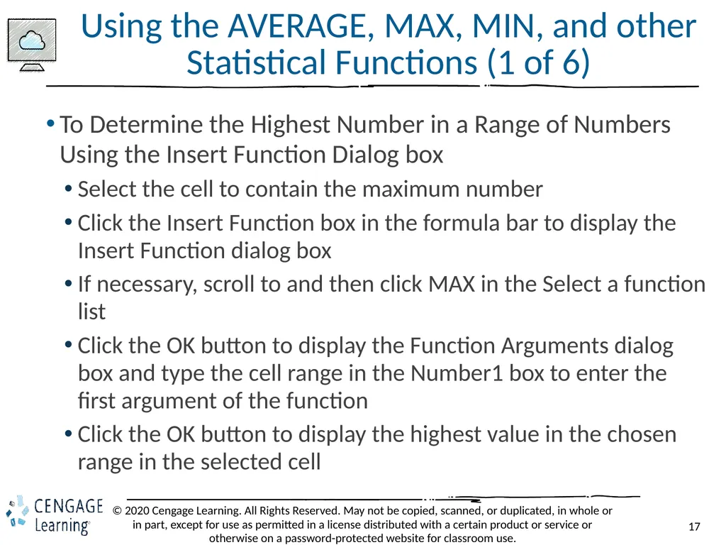 Shelly Cashman: Microsoft Excel 2019 Module 2: - slide 17 of 42