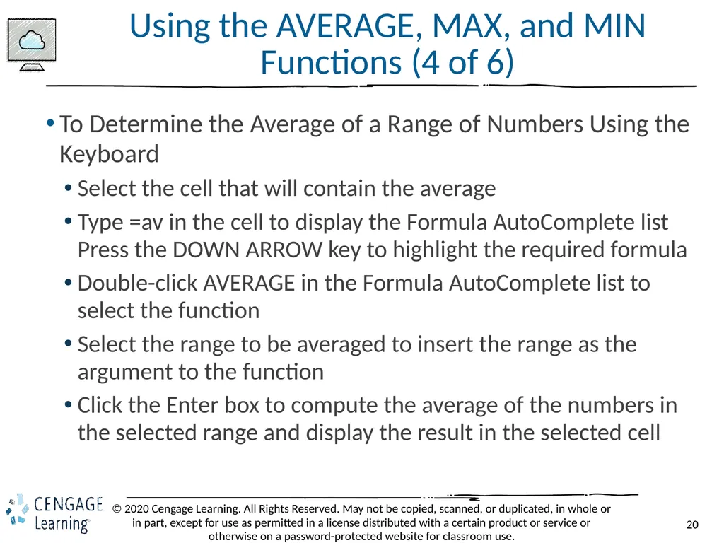 Shelly Cashman: Microsoft Excel 2019 Module 2: - slide 20 of 42
