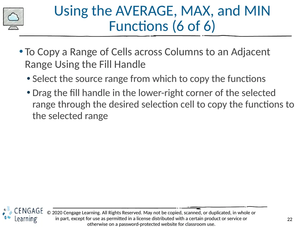 Shelly Cashman: Microsoft Excel 2019 Module 2: - slide 22 of 42