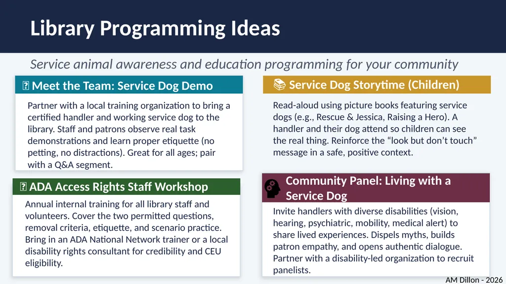 Navigating Service Dog Access in Libraries A - slide 12 of 14