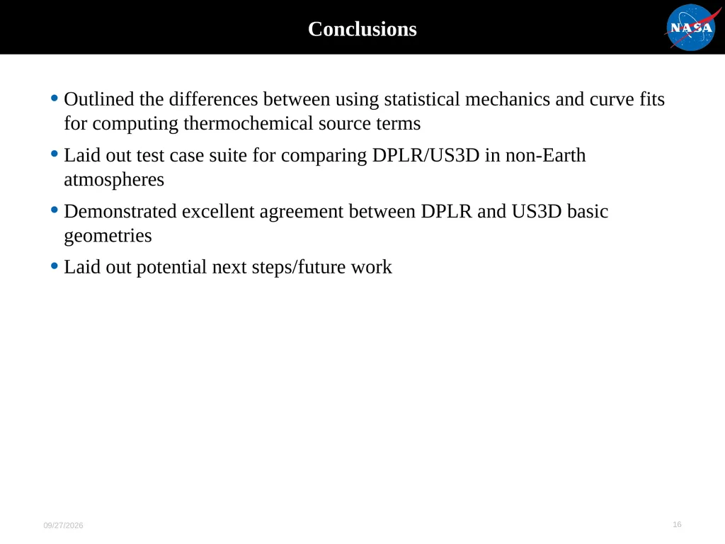 Evaluation of Thermochemical Nonequilibrium Models - slide 16 of 21