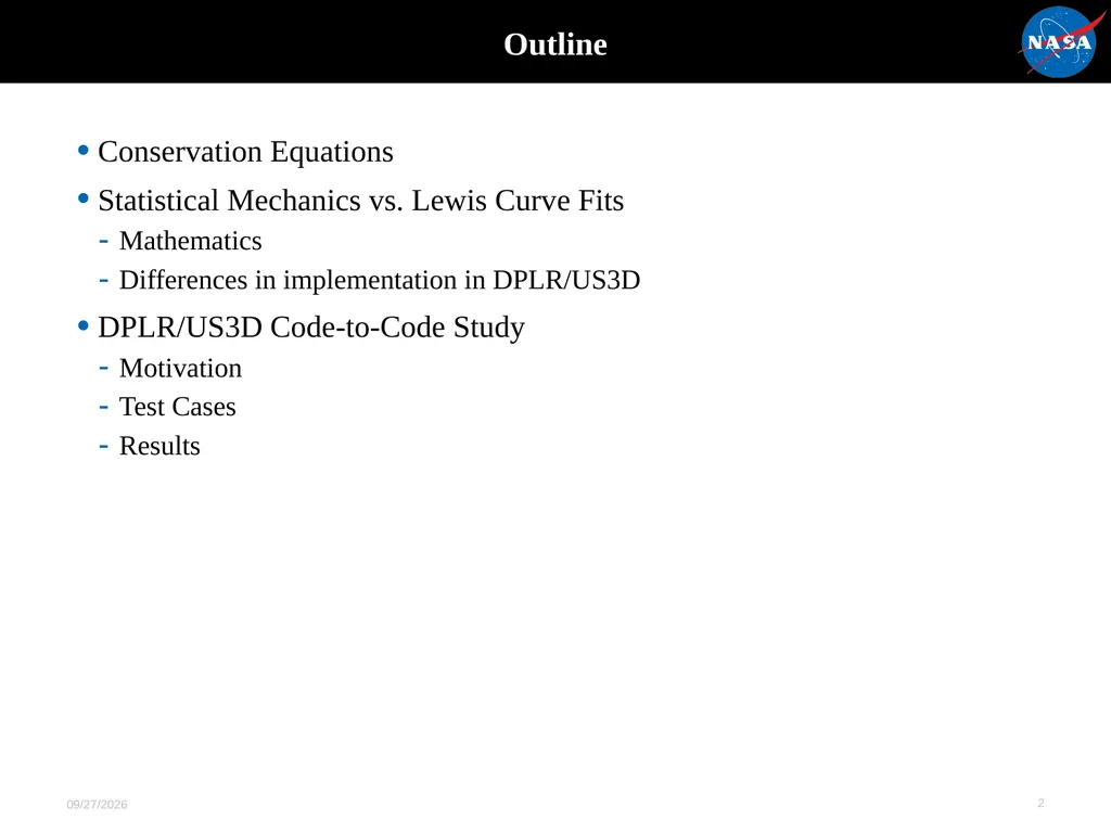 Evaluation of Thermochemical Nonequilibrium Models - slide 2 of 21