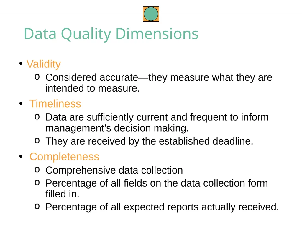 Data Quality Conceptual Framework and Dimensions - slide 9 of 14